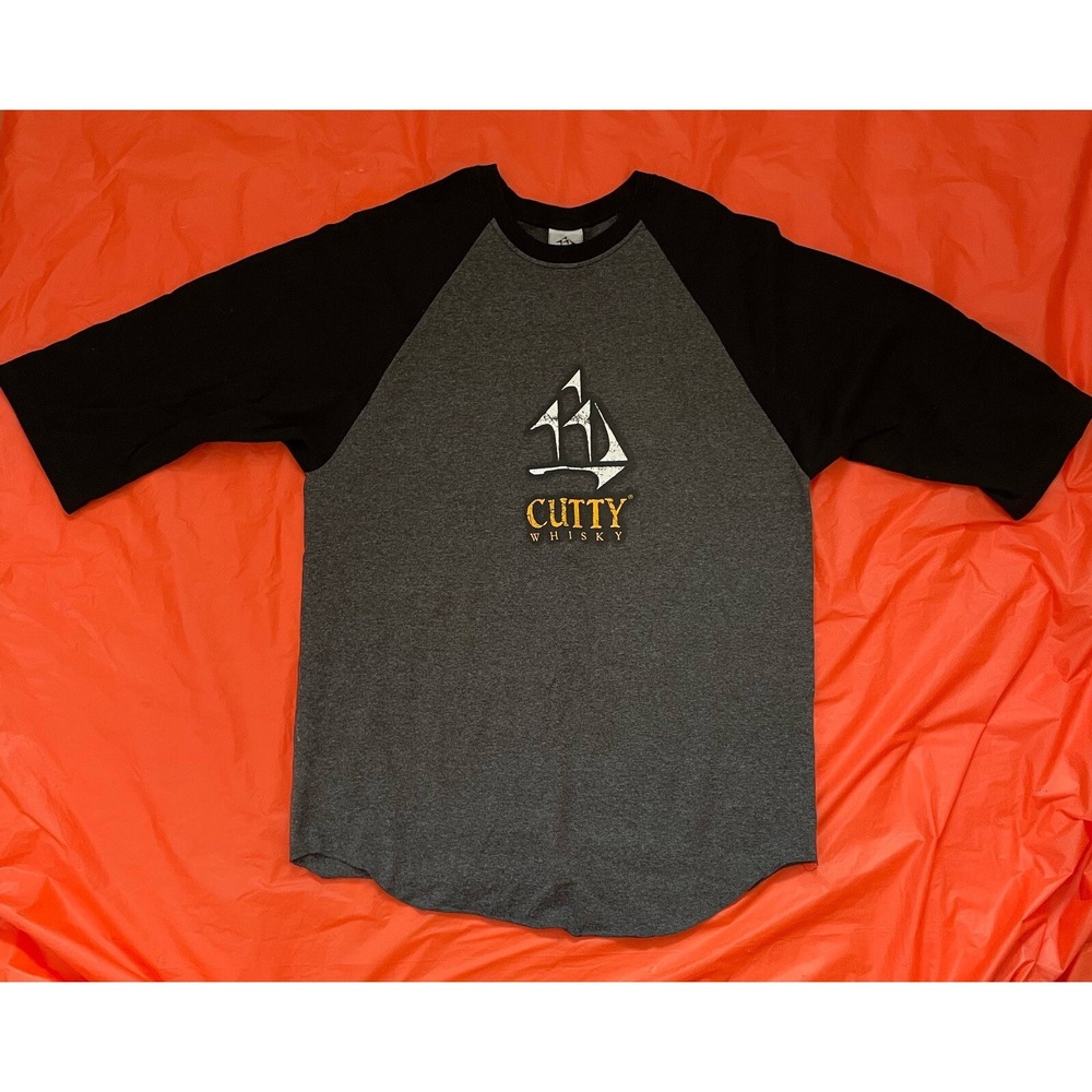 Cutty Whisky Rock Star 8 Whisky 3/4 Sleeve Jersey T Shirt Mens Size Medium